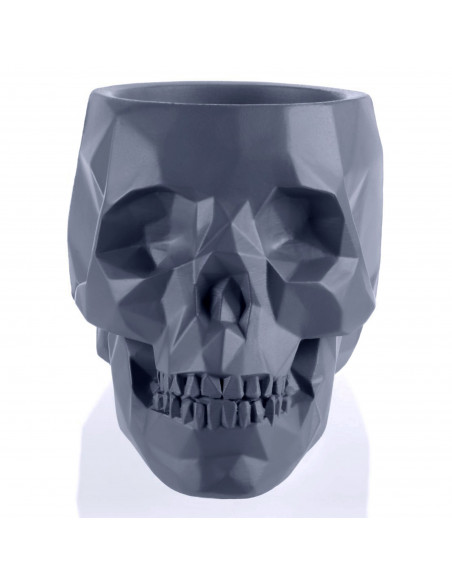 Donica Skull Low-Poly Midnight Gray Poli 24 cm