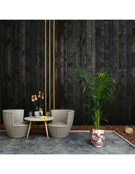 Donica Skull Low-Poly Rose Gold Poli 24 cm