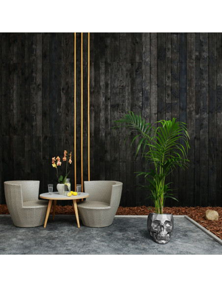 Donica Skull Low-Poly Steel Poli 24 cm