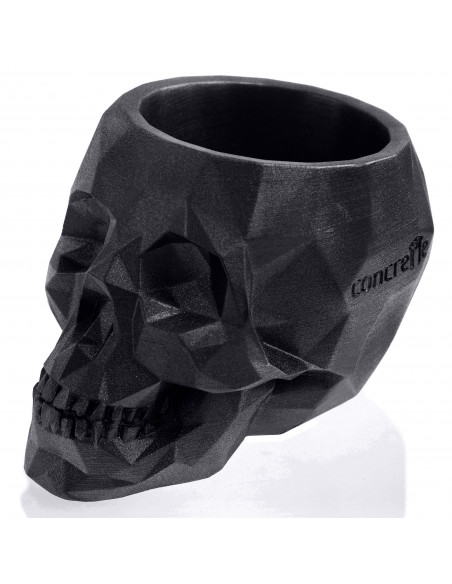 Donica Skull Low-Poly Black Metalic Poli  11 cm