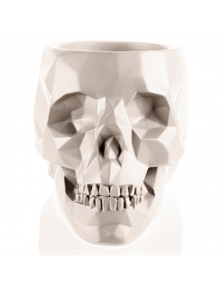Donica Skull Low-Poly Light Beige Poli  11 cm