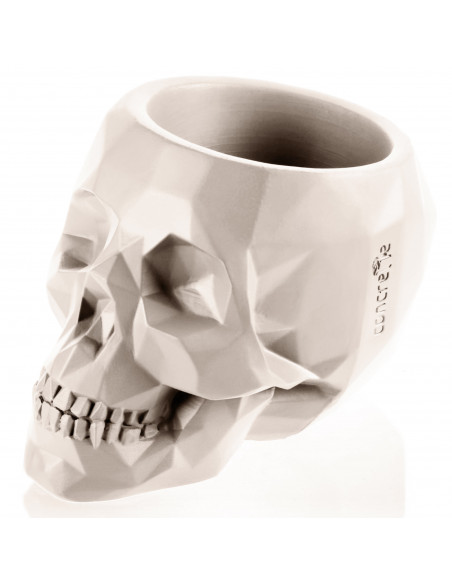 Donica Skull Low-Poly Light Beige Poli  11 cm