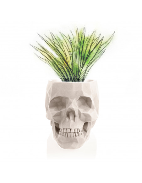 Donica Skull Low-Poly Light Beige Poli  11 cm