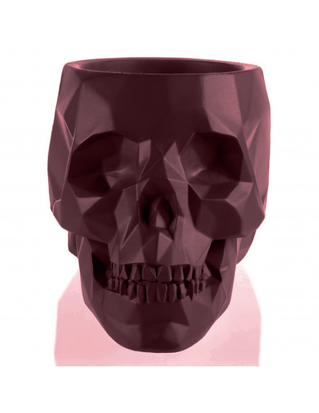 Donica Skull Low-Poly Maroon Poli  11 cm