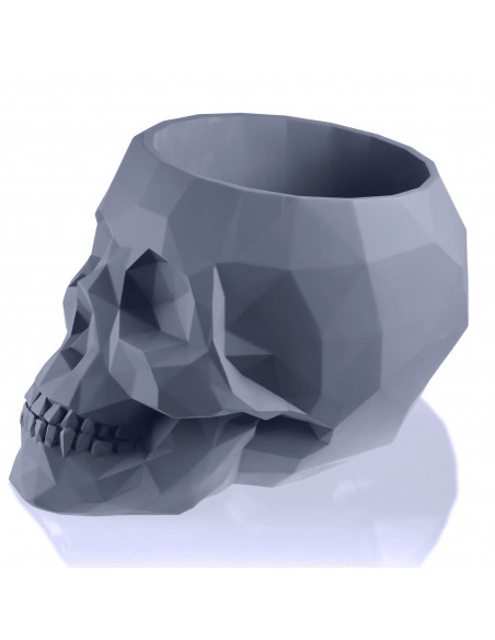 Donica Skull Low-Poly Midnight Gray Poli  11 cm