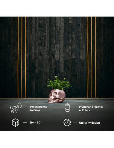 Donica Skull Low-Poly Rose Gold Poli...