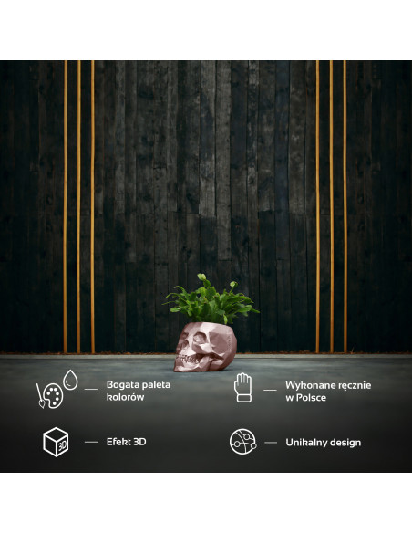 Donica Skull Low-Poly Rose Gold Poli  11 cm