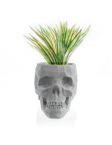 Donica Skull Low-Poly White Poli  11 cm
