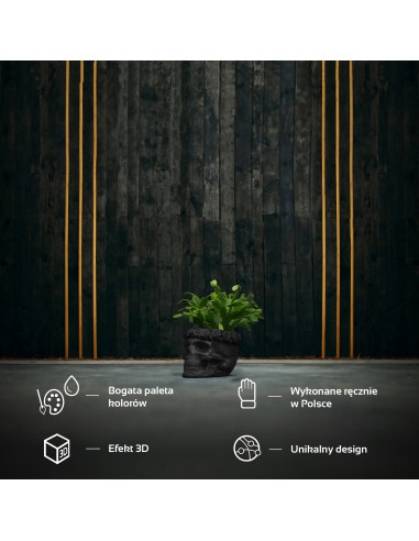 Donica Skull Flowers Black Matt Poli...