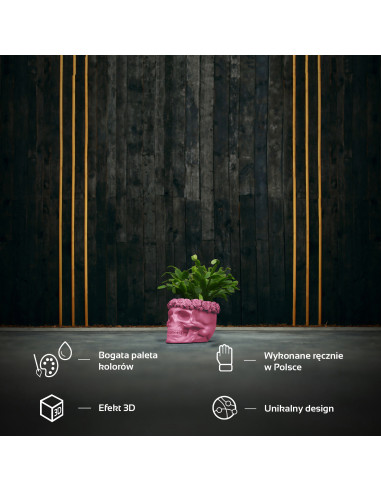 Donica Skull Flowers Candy Pink Poli...