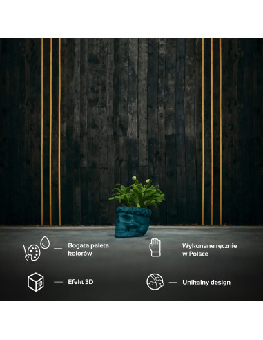 Donica Skull Flowers Dark Turquoise...