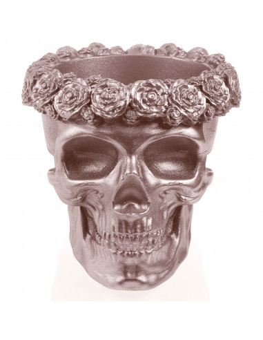 Donica Skull Flowers Rose Gold Poli...