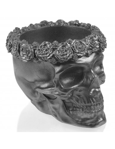 Donica Skull Flowers Steel Poli  11 cm