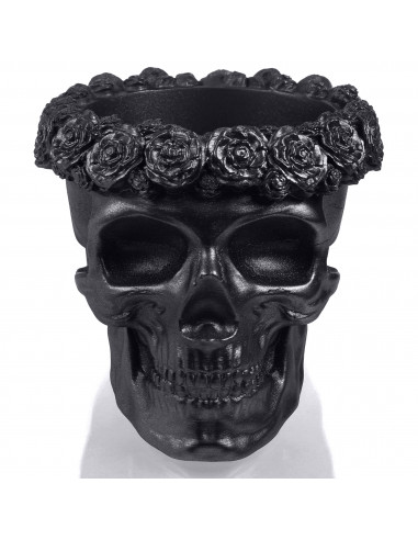 Donica Skull Flowers Black Metallic...