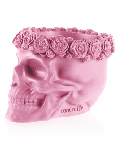 Donica Skull Flowers Candy Pink Poli...