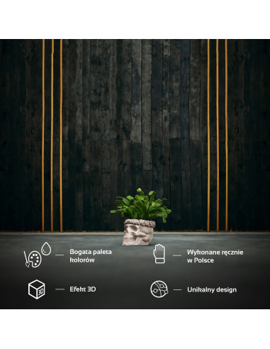 Donica Skull Flowers Light Beige Poli...