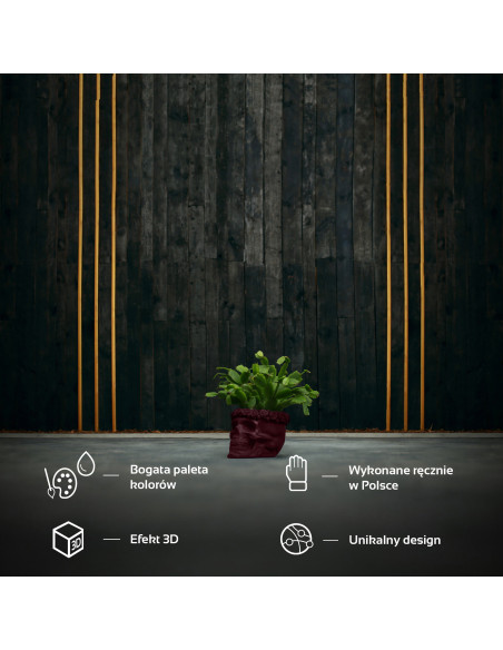 Donica Skull Flowers Maroon Poli  9 cm