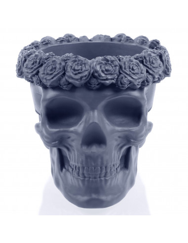 Donica Skull Flowers Midnight Gray...
