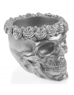 Donica Skull Flowers Silver...