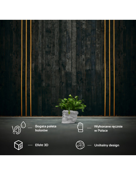 Donica Skull Flowers White Poli  9 cm