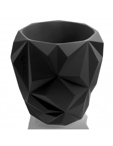 Donica Geometric Black Matt Poli 24 cm