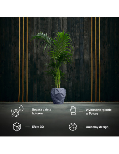 Donica Geometric Midnight Gray Poli...