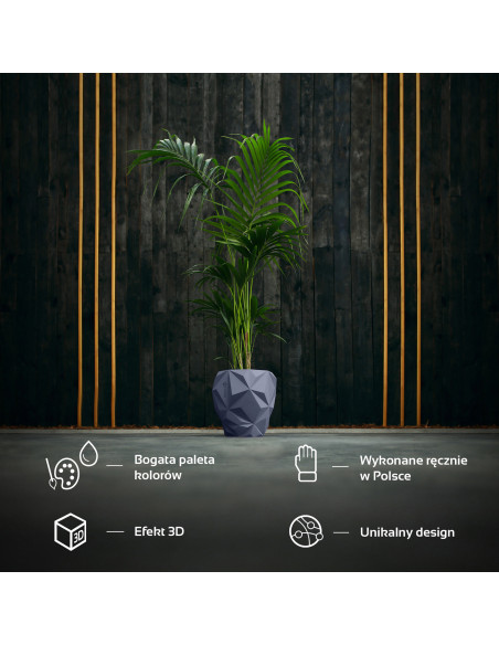 Donica Geometric Midnight Gray Poli 24 cm