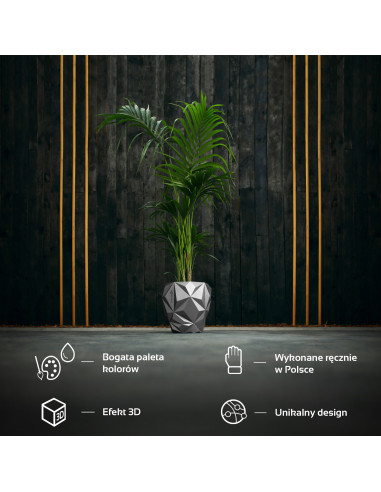 Donica Geometric Steel Poli 24 cm