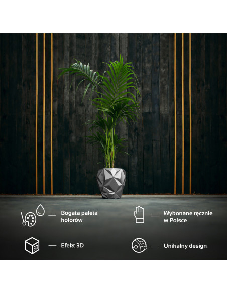 Donica Geometric Steel Poli 24 cm