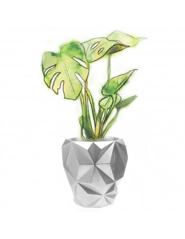 Donica Geometric Silver Poli 24 cm