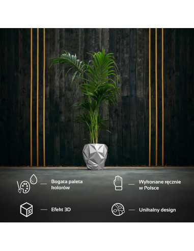 Donica Geometric Silver Poli 24 cm