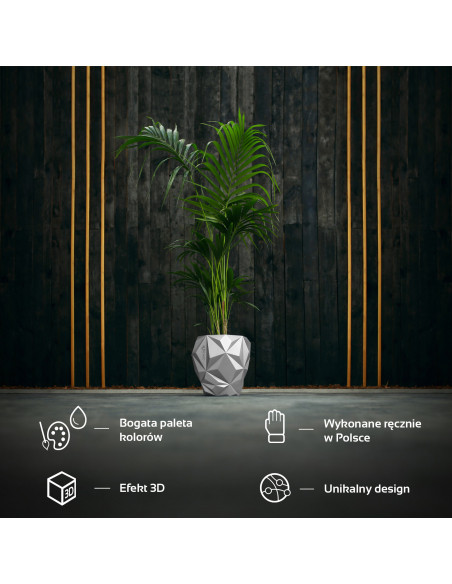 Donica Geometric Silver Poli 24 cm