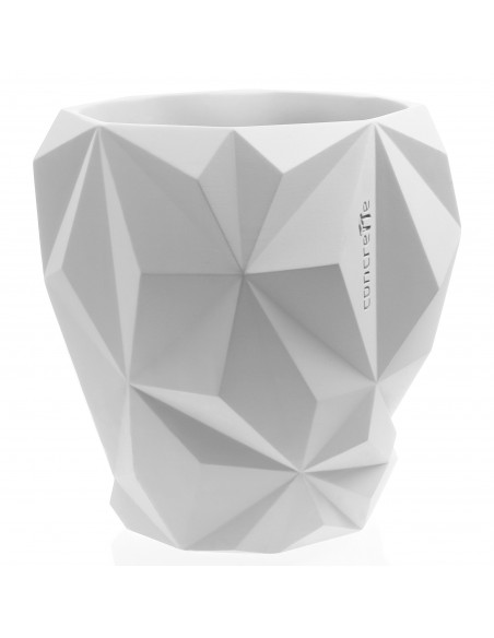Donica Geometric White Poli 24 cm