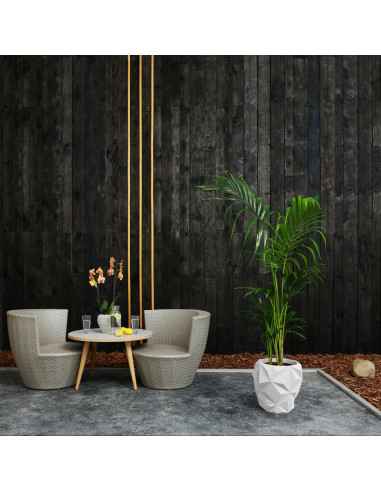 Donica Geometric White Poli 24 cm