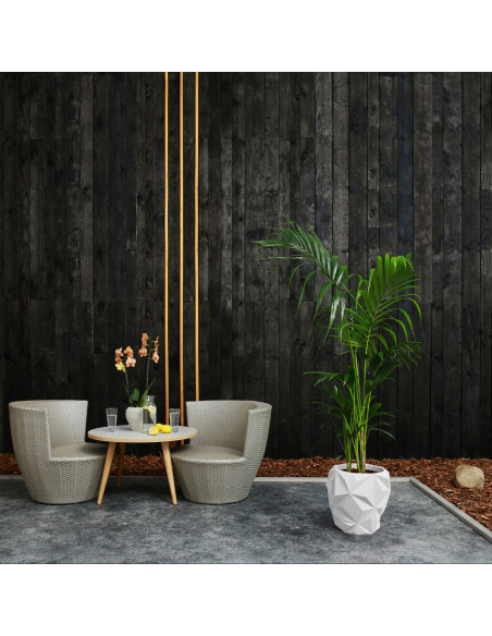 Donica Geometric White Poli 24 cm