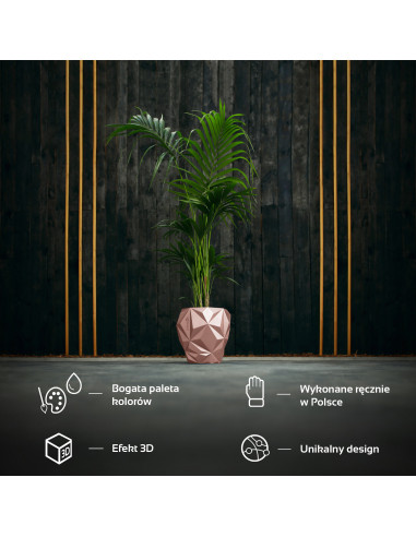 Donica Geometric Rose Gold Poli 24 cm