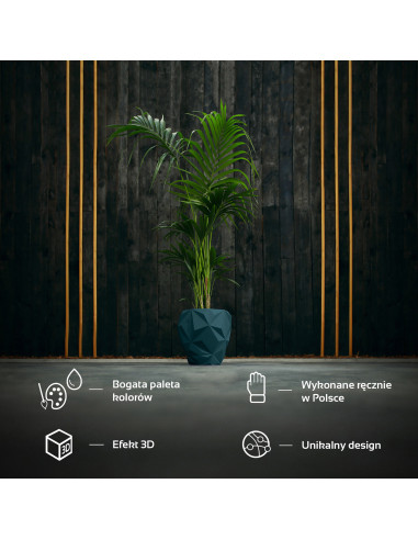 Donica Geometric Dark Turquoise Poli...