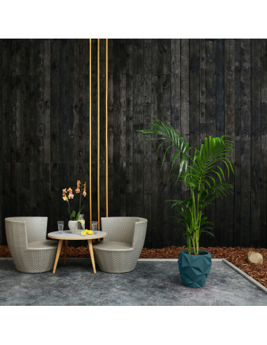 Donica Geometric Dark Turquoise Poli...