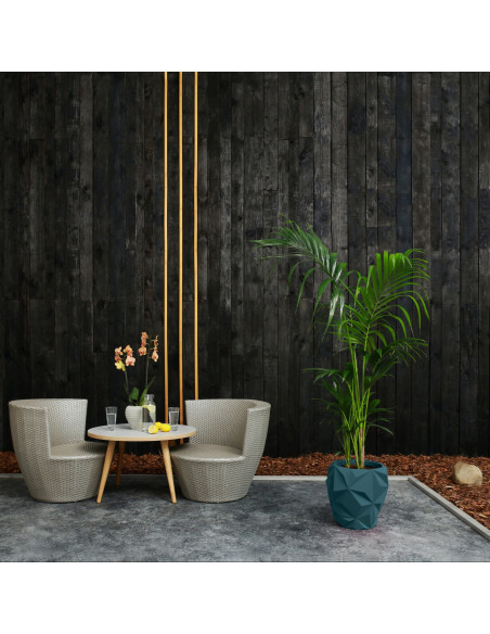 Donica Geometric Dark Turquoise Poli 24 cm