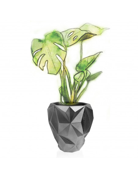 Donica Geometric Steel Poli 19 cm