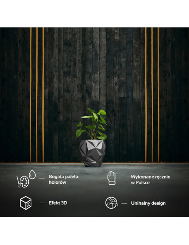 Donica Geometric Steel Poli 19 cm