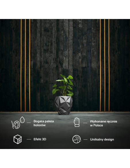 Donica Geometric Steel Poli 19 cm