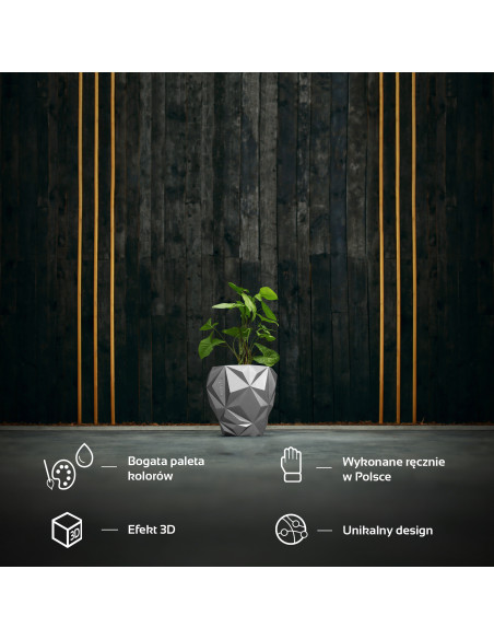 Donica Geometric Silver Poli 19 cm