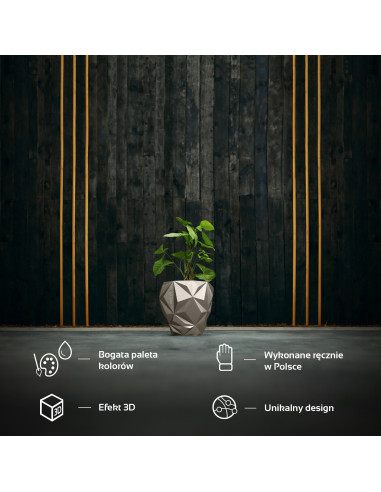 Donica Geometric Brass Poli 19 cm