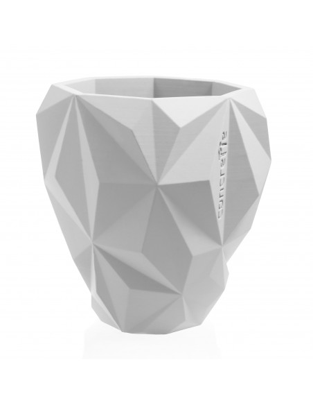 Donica Geometric White Poli 19 cm