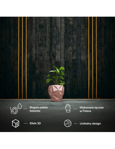 Donica Geometric Rose Gold Poli 19 cm