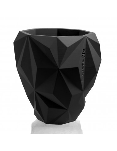 Donica Geometric Black Matt Poli 13 cm