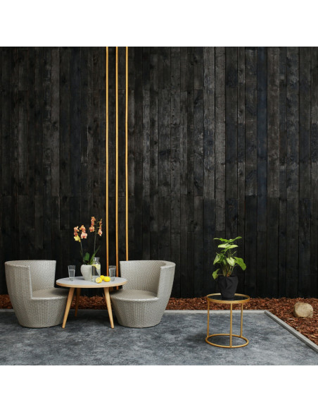 Donica Geometric Black Matt Poli 13 cm