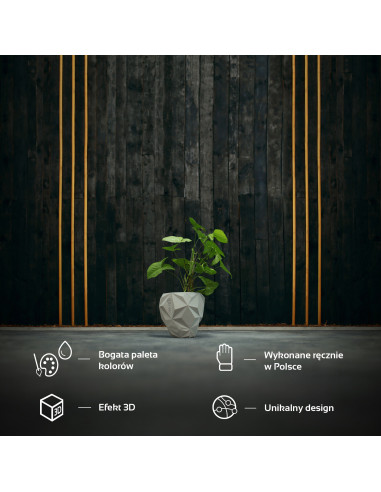 Donica Geometric Unpainted 13 cm