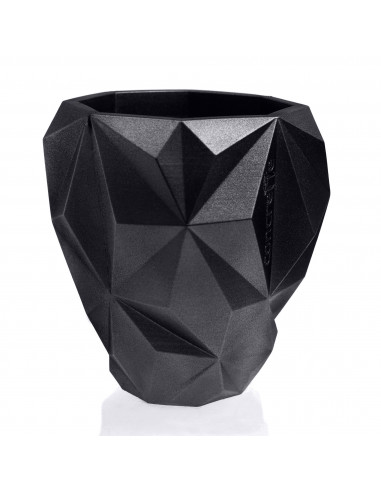 Donica Geometric Black Metallic Poli...